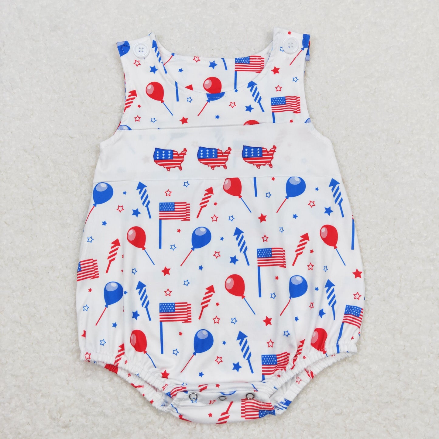 RTS NO MOQ Girls Boys 4th of july Clothes Sets and romper