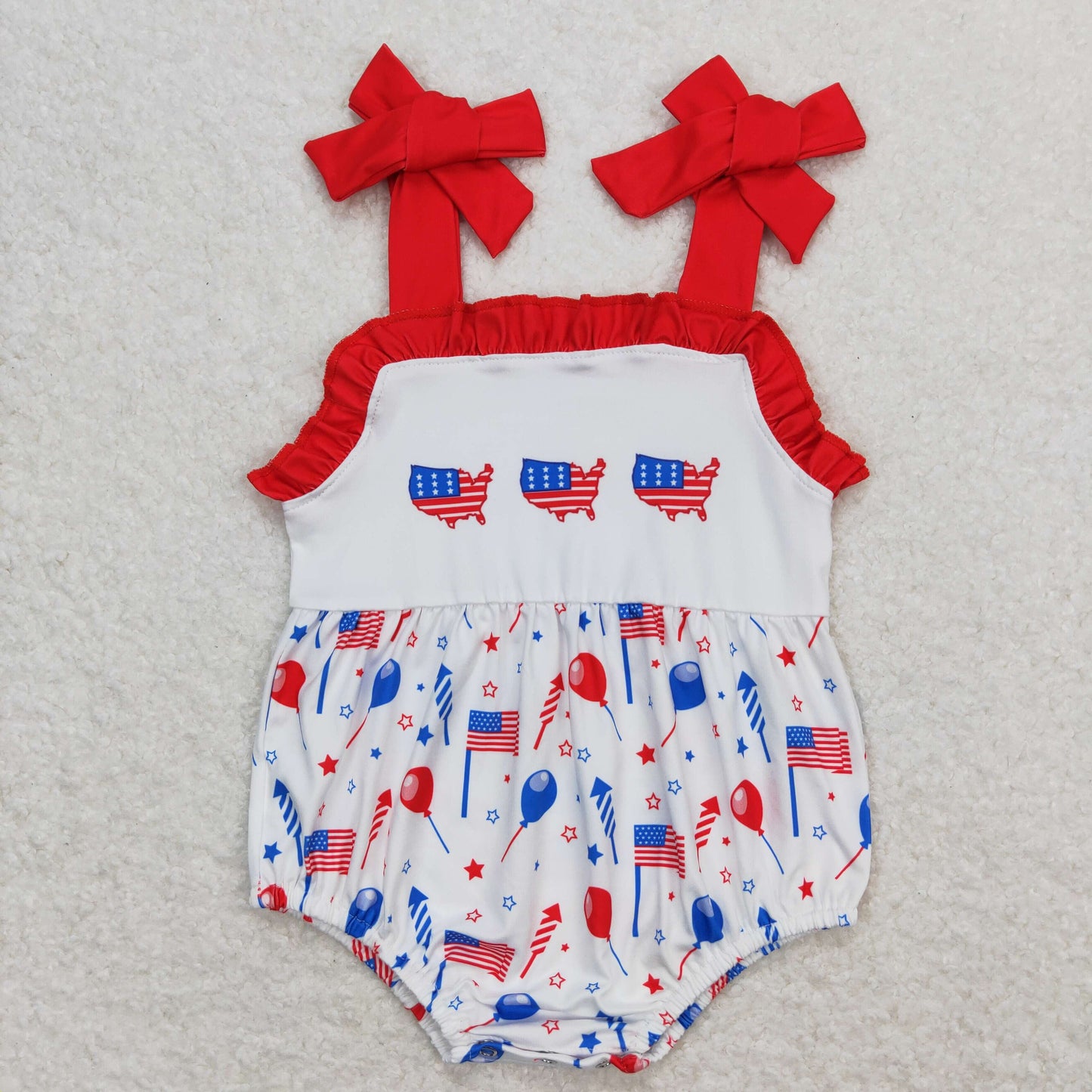 RTS NO MOQ Girls Boys 4th of july Clothes Sets and romper