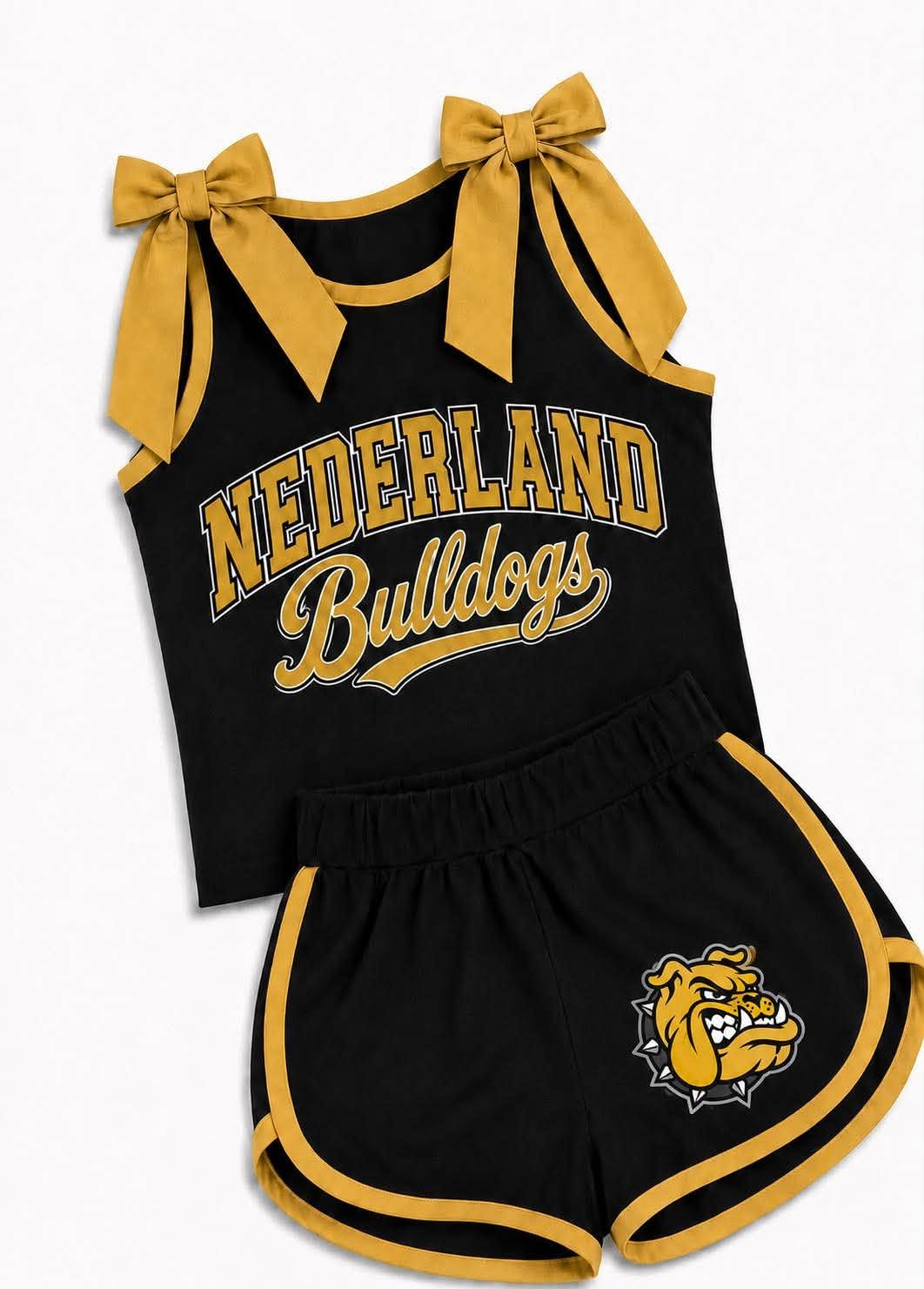 custom moq 5 mix size BM01 Baby Girls Checked Sleeveless Vest Top With Bows Scallop Trim Skirt Shorts Yoga Active Sets