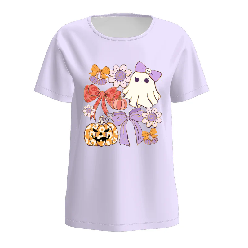 Custom moq 5 each style eta 6-7weeks baby girl bow purple short sleeve pants 1 and pants 2 and dress and shorts sets and top