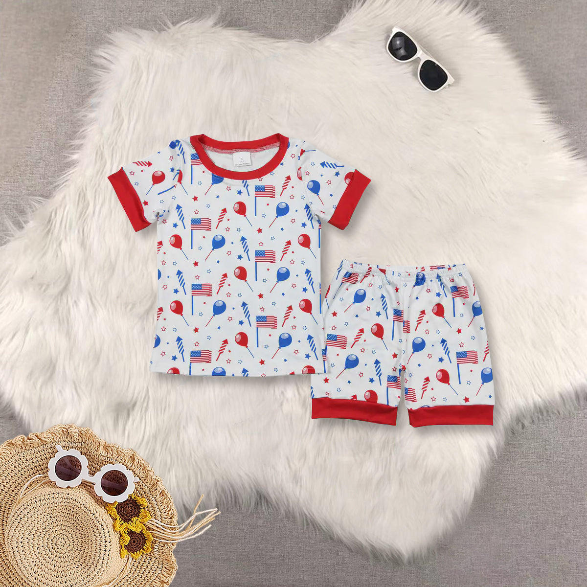RTS no moq baby Boys clothes summer Short Sleeve Shorts sets