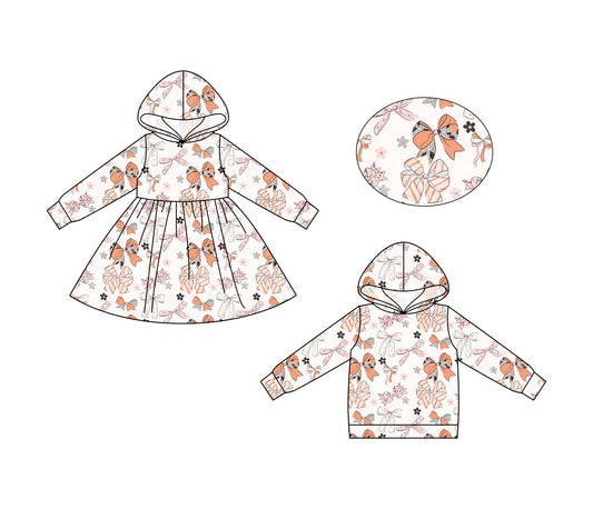 25.6.21 custom each style moq 5eta 4-6week Sibling Sisters bow baby girls long sleeve dress and top match family design