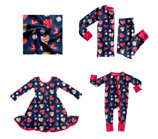 25.9.20 custom each style moq 8 eta 6-8week Sibling Sisters love baby girl long sleeve pants sets and dress and rompers match family design