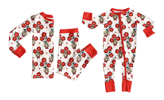 25.7.21 custom each style moq 5eta 4-6week Sibling Sister floral red baby girl long sleeve pants sets and rompers match family design