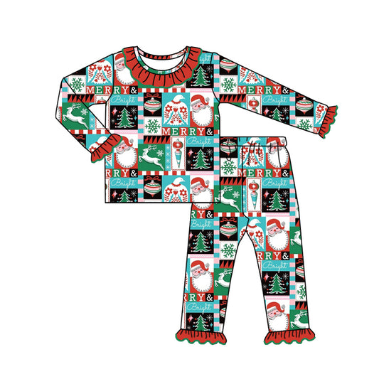 8.17 custom each style moq 5eta 4-6week Sibling Sister Christmas baby girl sets and dress and rompers match family design