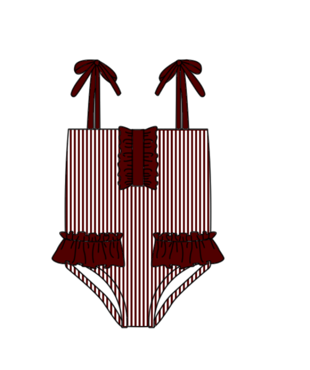 Custom moq 5 mix size milk silk summer teams baby girl boys clothes Red Two-Piece Swimsuit Set One Piece Swimsuits boy swim trunks