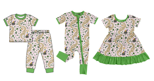 12.9 custom each style moq 5eta 4-6week Sibling Sister rainbow baby girl sets and dress and rompers match family design