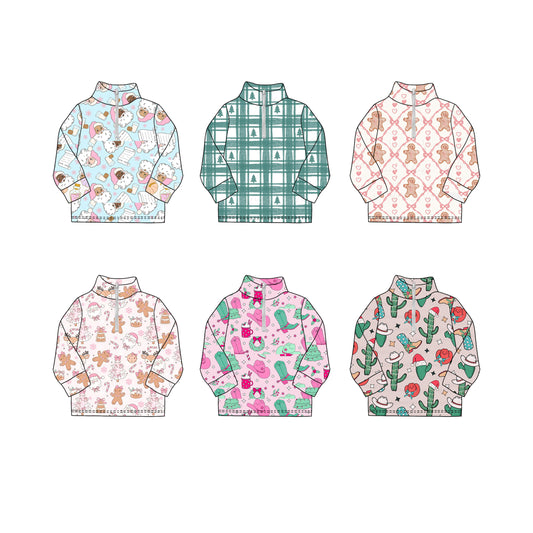 25.5.25 custom each style moq 5eta 4-6week Sibling Sisters Christmas baby girl long sleeve top 1 and top 6 match family design