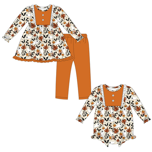 25.6.19 custom each style moq 5eta 4-6week Sibling Sisters fall baby girl long sleeve pants sets and rompers match family design