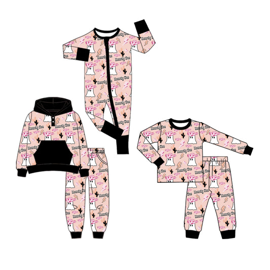 25.7.17 custom each style moq 5eta 4-6week Sibling Sisters ghost baby boy long sleeve pants sets 1 and sets 2 and rompers match family design