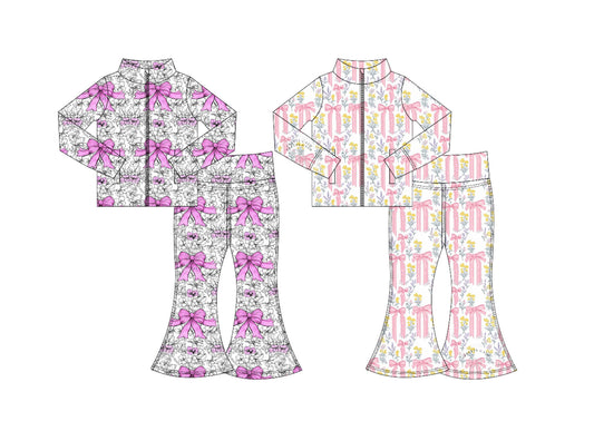 25.6.5 custom each style moq 5eta 4-6week Sibling Sisters baby girl long sleeve pants sets 1 and sets 2 match family design