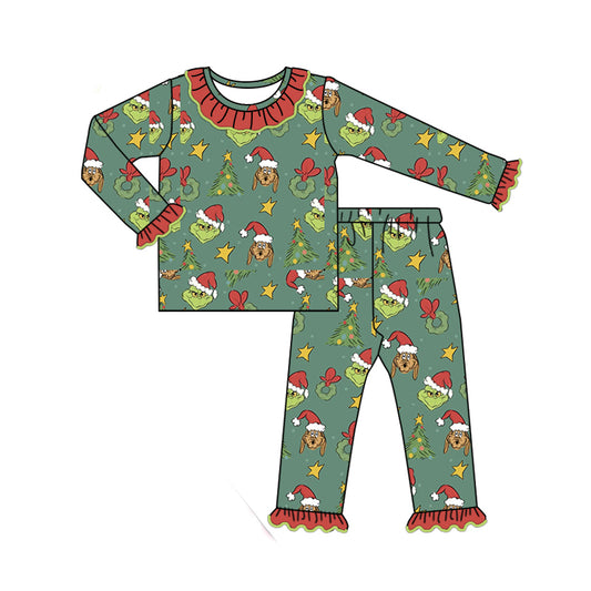 7.23 custom each style moq 5eta 4-6week Sibling Sister Christmas baby girls sets and dress and rompers match family design