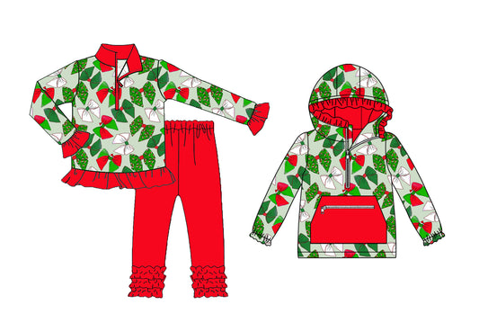 25.7.22 custom each style moq 5eta 4-6week Sibling Sisters bow baby boy long sleeve pants sets and top match family design