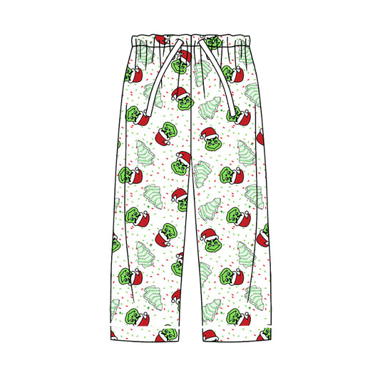 8.30 custom each style moq 5eta 4-6week adult clothes Christmas green long pants adult man pants