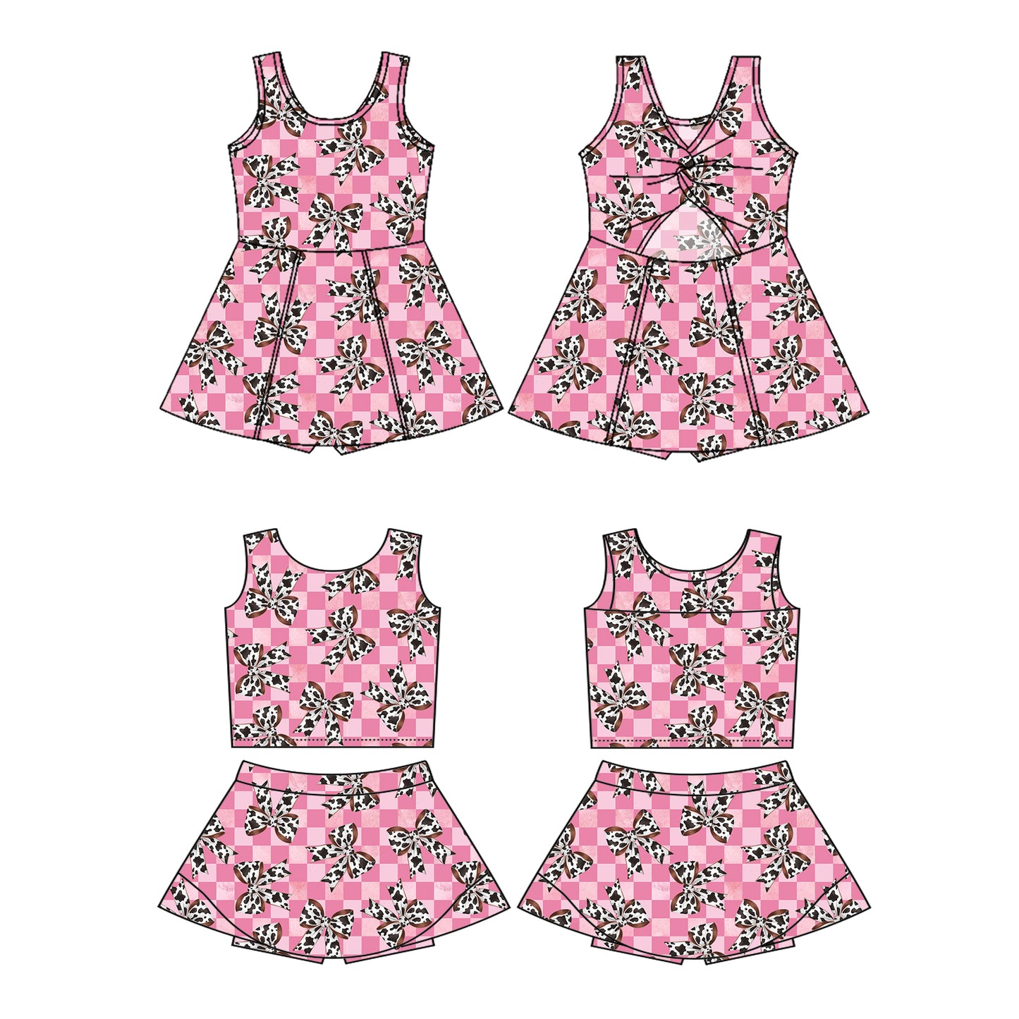 3.18 custom each style moq 5eta 4-6week Sibling Sister bow baby girls clothes Short sleeve yoga dress 1 and dress 2 match family design