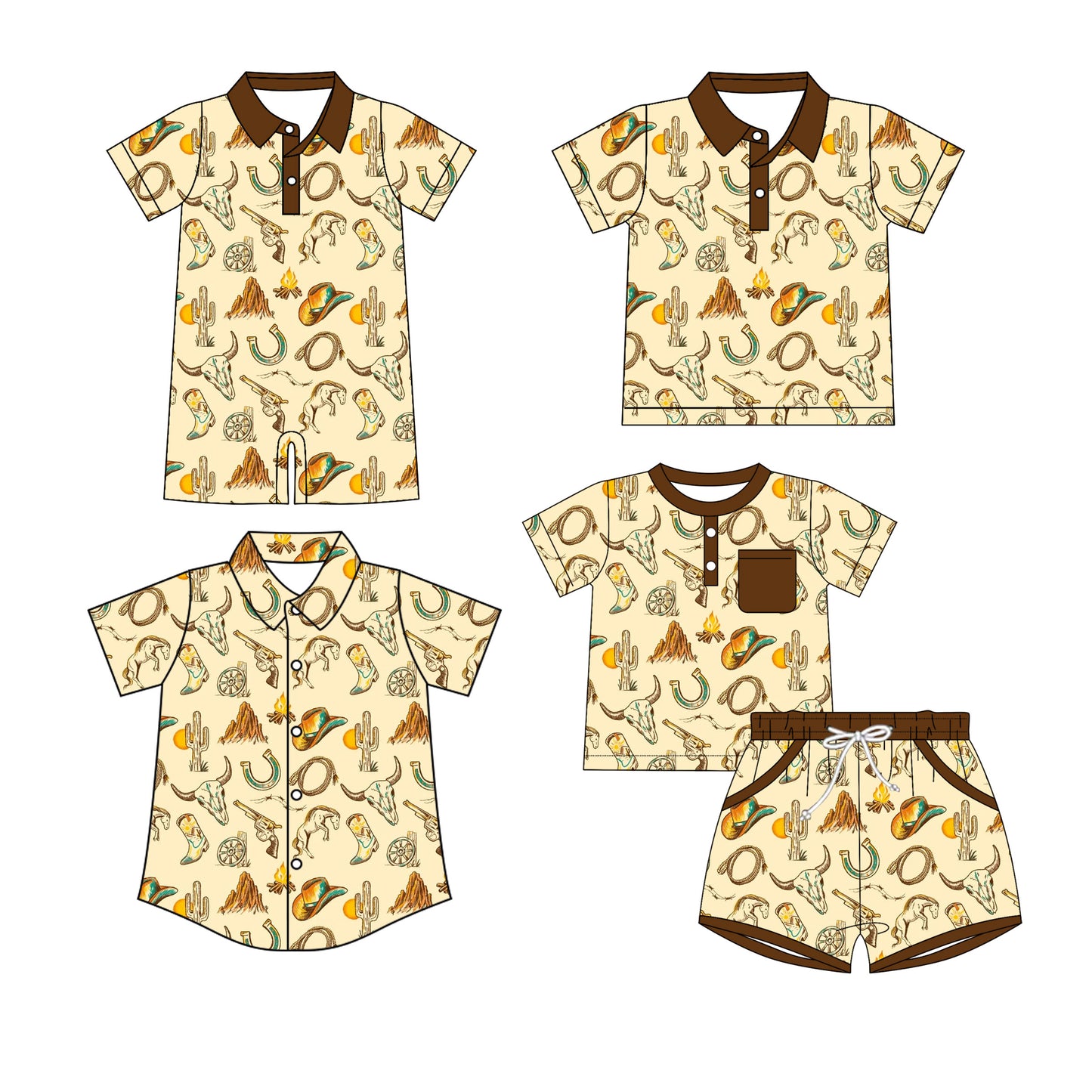 25.10.27 custom each style moq 5 eta 6-8 week Sibling Sister hat boots cow head baby boy short sleeve shorts sets and boy rompers and top 2 match family design