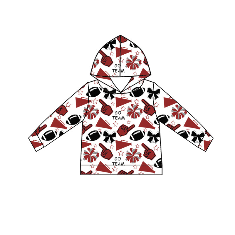 Custom moq 5 each style summer teams baby girls clothes team hooded long sleeve tops and short sleeve top and dress and shorts-25.6.12