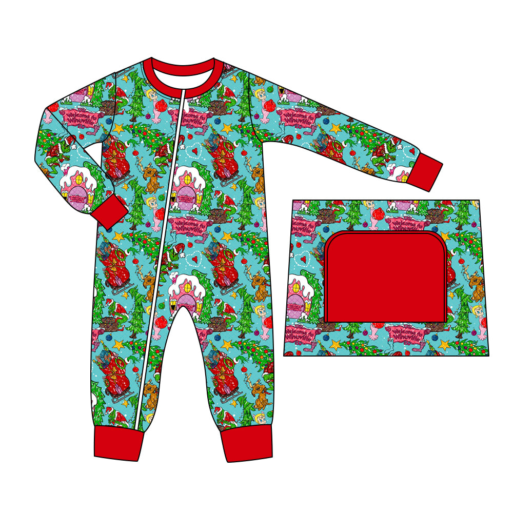 6.27 custom each style moq 5eta 4-6 week Sibling Sister Christmas green baby boys outfits and romper match family design
