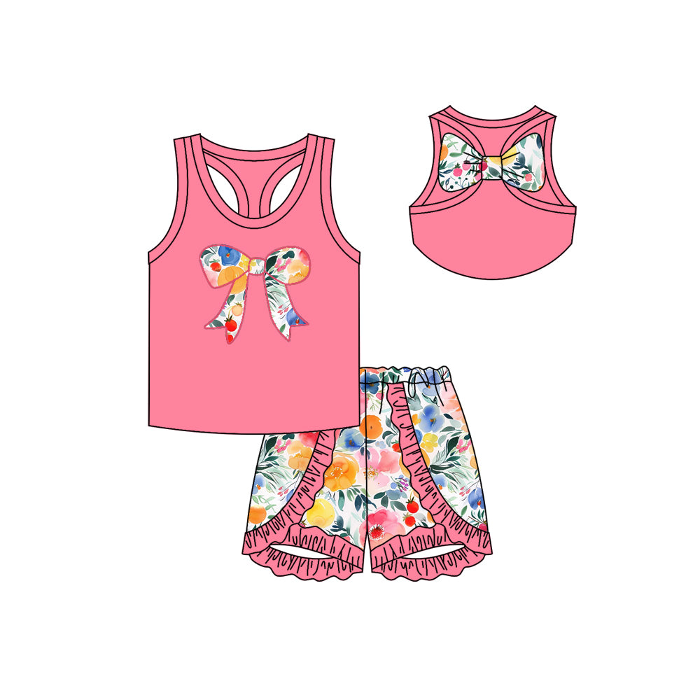 11.15 custom each style moq 5eta 4-6week Sibling Sister baby girl short sleeve shorts sets 1 and sets 2 and sets 3 match design