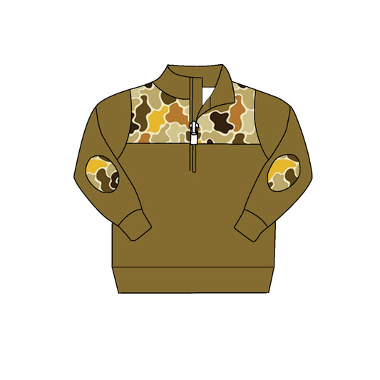 7.9 custom each style moq 5 eta 4-6week baby boys clothes camouflage green long sleeve top