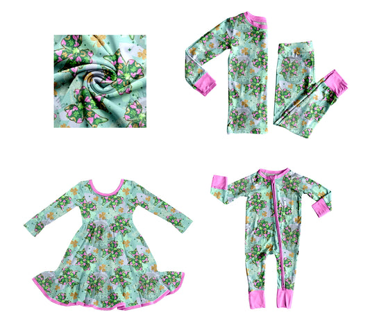 25.9.5 custom each style moq 5eta 4-6week Sibling Sisters bow baby girl long sleeve pants sets and dress and rompers match family design