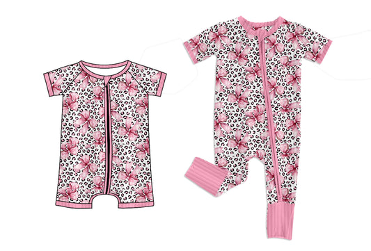 25.6.4 custom each style moq 5eta 4-6week Sibling Sisters bow leopard baby girl short sleeve romper and long sleeve romper match family design