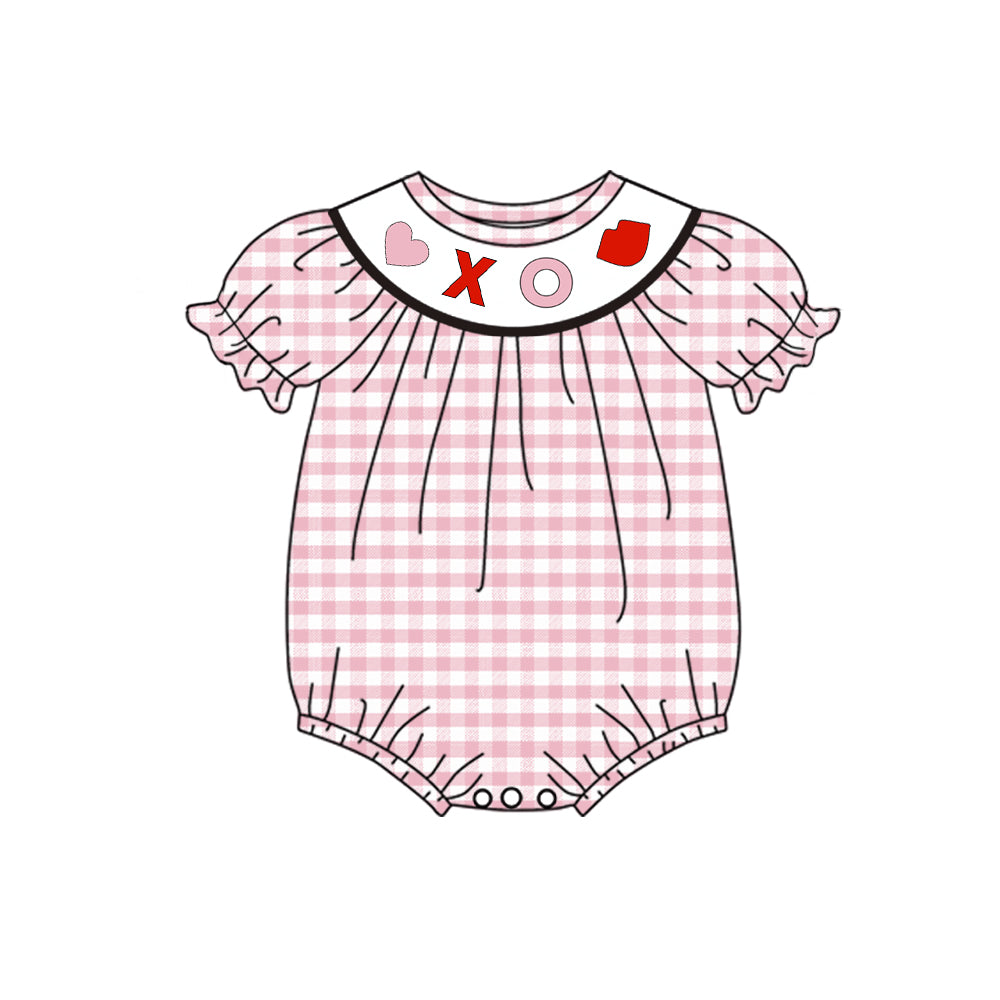 10.12 custom each style moq 5eta 4-6week baby girl clothes xoxo short sleeve rompers