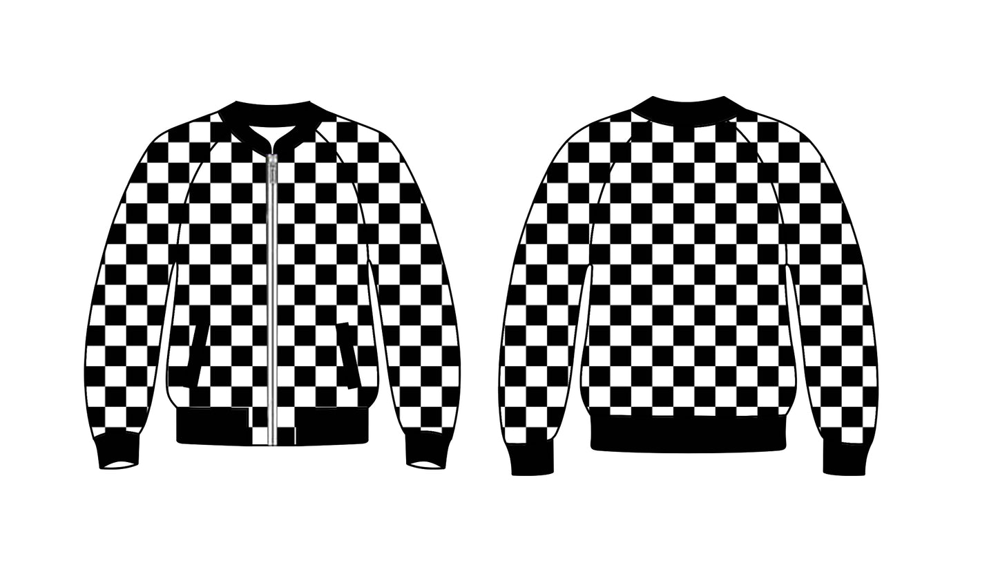 9.7 custom each style moq 5 eta 4-6week baby boys clothes black and white plaid zipper long sleeve top
