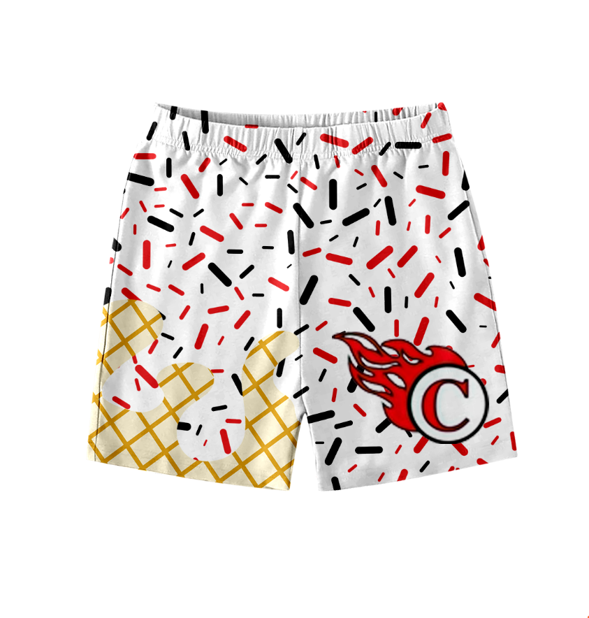 custom moq 3 eta 6-8weeks baby boys clothes team colors summer shorts