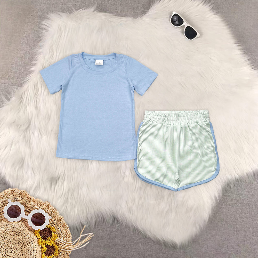 RTS NO MOQ baby boys Clothes short sleeve shorts Sets