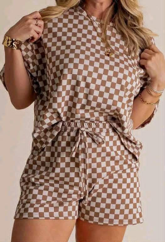 Custom moq 5 mix size milk silk Baby Girl Plaid Short-Sleeved And Shorts Set Cute Clothing for Infants