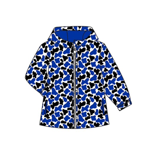 Custom moq 5 mix size milk silk baby girls clothes team blue hooded long sleeve top-25.8.7