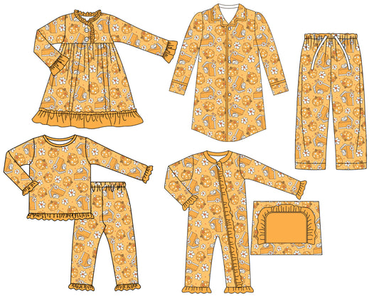 25.7.4 custom each style moq 5eta 4-6week Sibling Sisters baby girl long sleeve pants sets and adult top and adult pants and romper and dress match family design