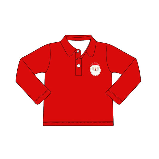 6.23 custom each style moq 5 eta 4-6week baby girls clothes Christmas red long sleeve top