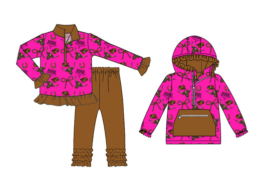 25.7.19 custom each style moq 5eta 4-6week Sibling Sisters baby girl long sleeve pants sets and top match family design