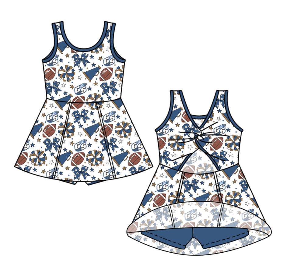 Custom moq 5 mix size milk silk summer teams Baby Girls Stars Bows Shorts Knee-Length Yoga Active Dress Clothing
