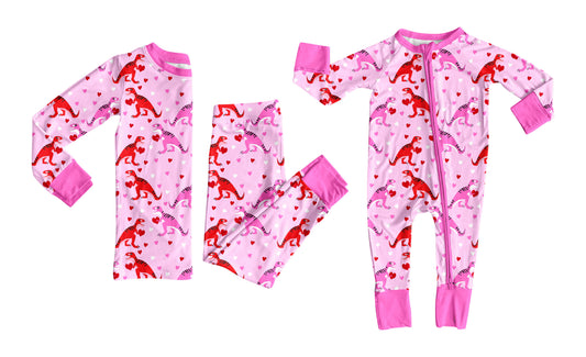 25.9.6 custom each style moq 5eta 4-6week Sibling Sisters dinosaur love baby girl clothes long sleeve pants sets and romper match family design