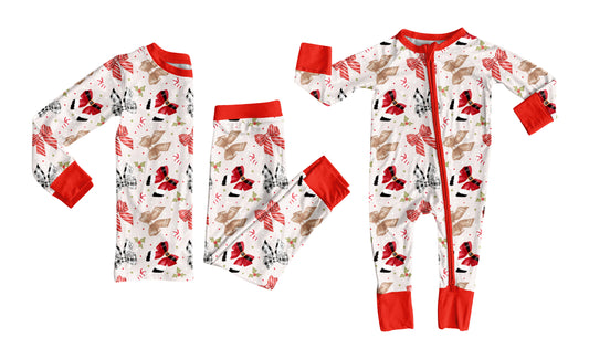 25.5.29 custom each style moq 5eta 4-6week Sibling Sisters Christmas bow baby girl long sleeve pants sets and rompers match family design