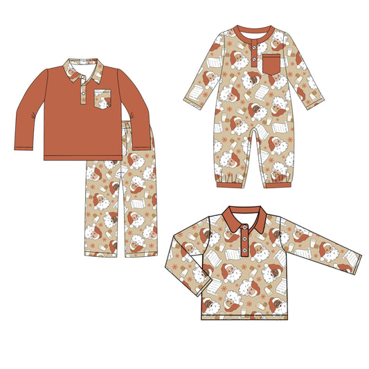 25.8.22 custom each style moq 5eta 4-6week Sibling Sisters Christmas baby boy long sleeve pants sets and romper and top match family design