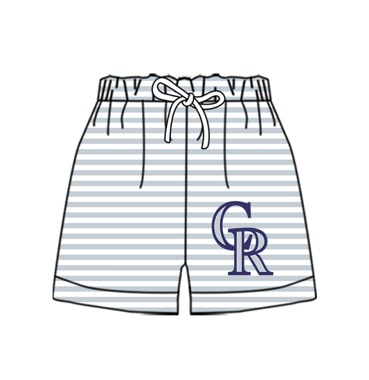 Custom moq 5 mix size milk silk summer teams Baby Striped Drawstring Shorts for Children Elastic Waist Kids Summer Shorts