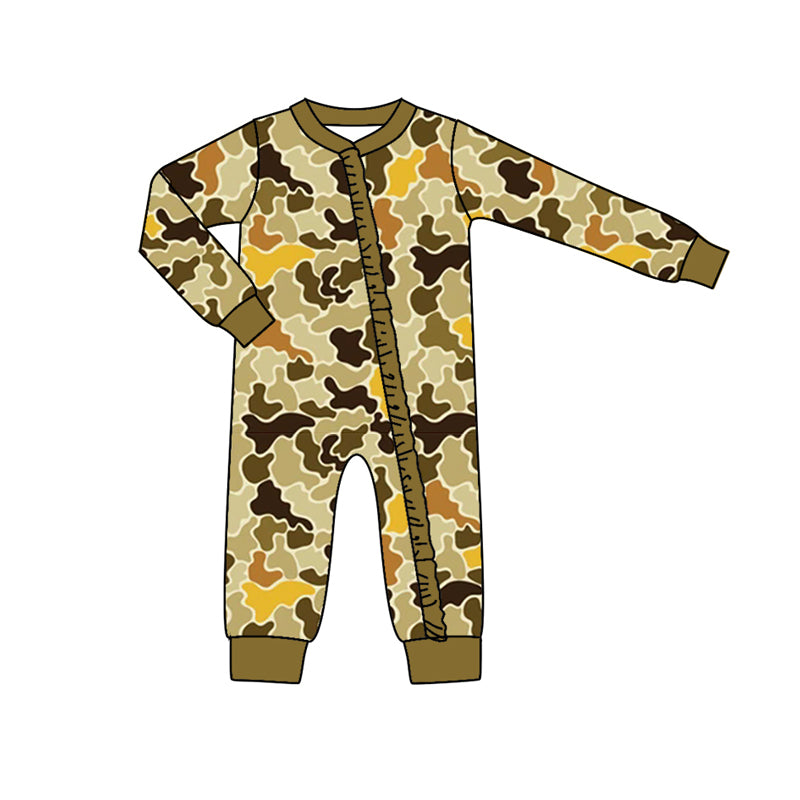 7.9 custom each style moq 5eta 4-6week Sibling Sister camouflage green baby girls sets and rompers match family design