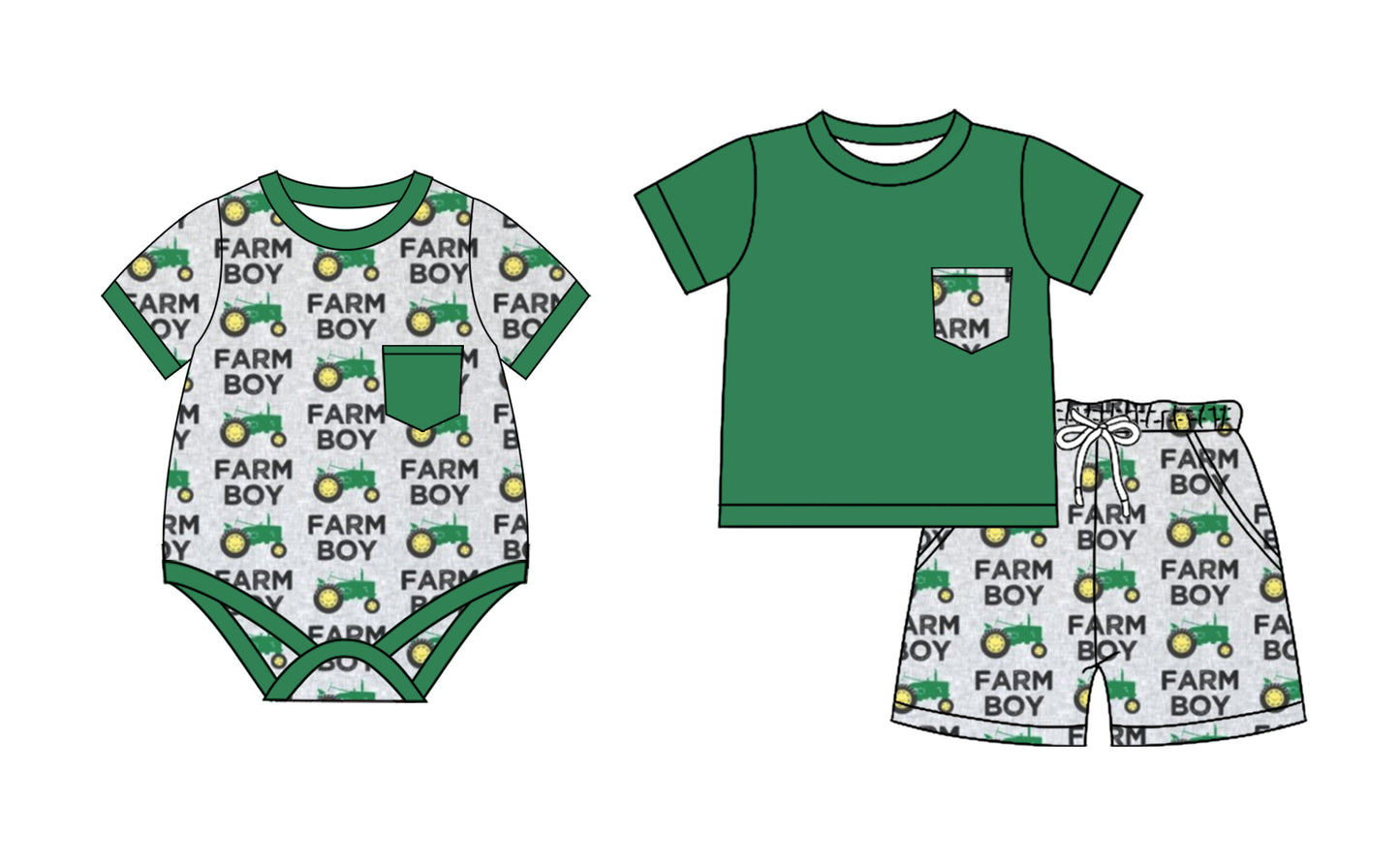 2.11 custom each style moq 5eta 4-6week Sibling Sister farm baby girls short sleeve shorts sets and romper match design