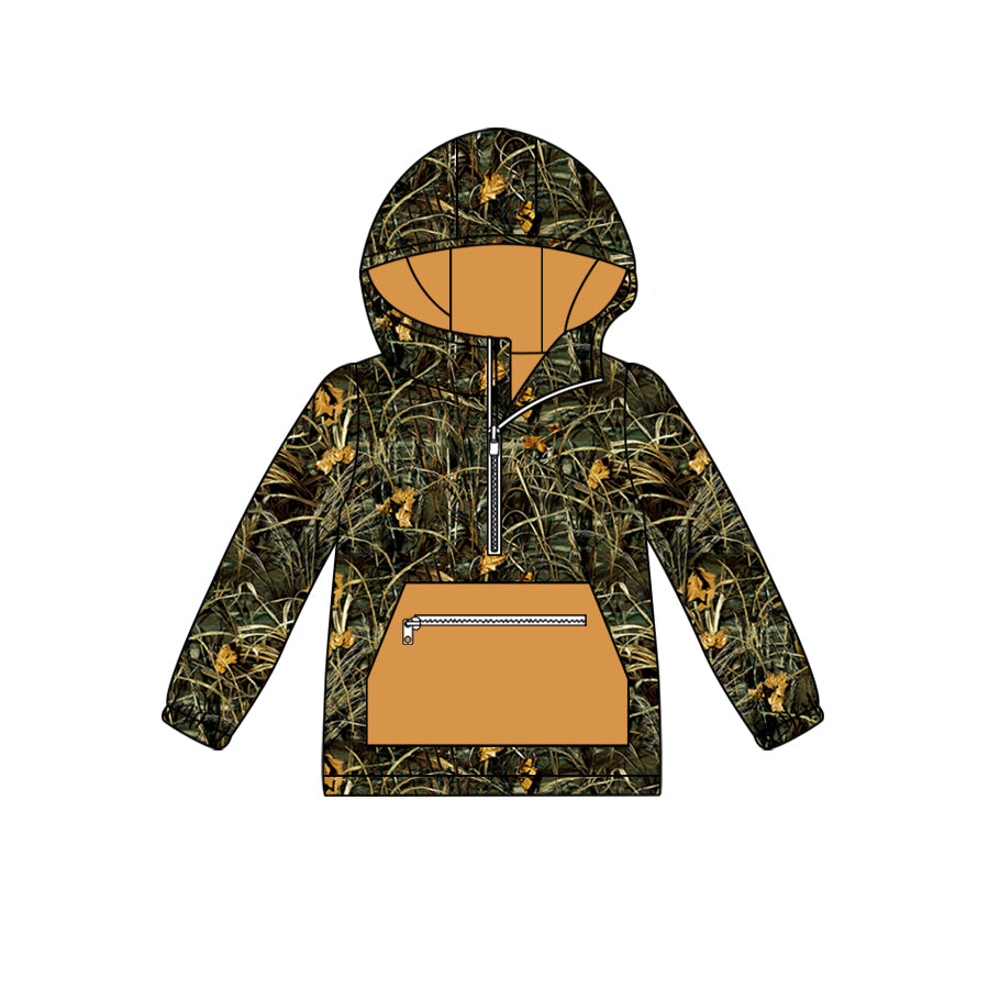 6.6 custom each style moq 5 eta 4-6week Sibling Sister baby boys and girls clothes camouflage hooded long sleeve top