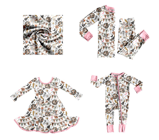 25.8.25 custom each style moq 5eta 4-6week Sibling Sisters baby girl long sleeve pants sets and dress and rompers match family design