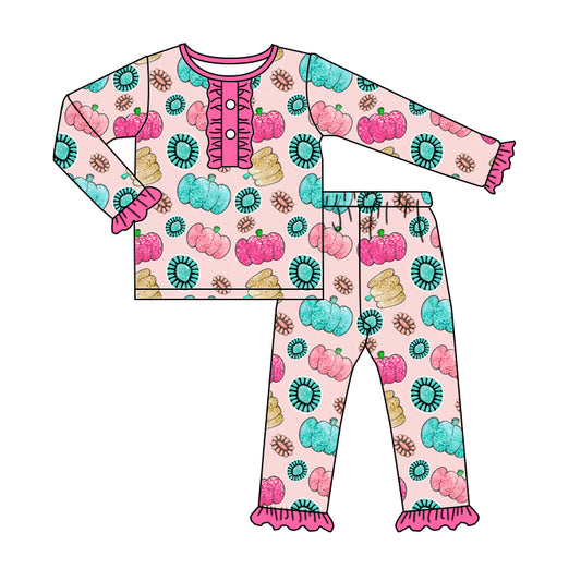 5.29 custom each style moq 5eta 4-5week deer baby girls clothes pumpkin pink long sleeve pants outfits