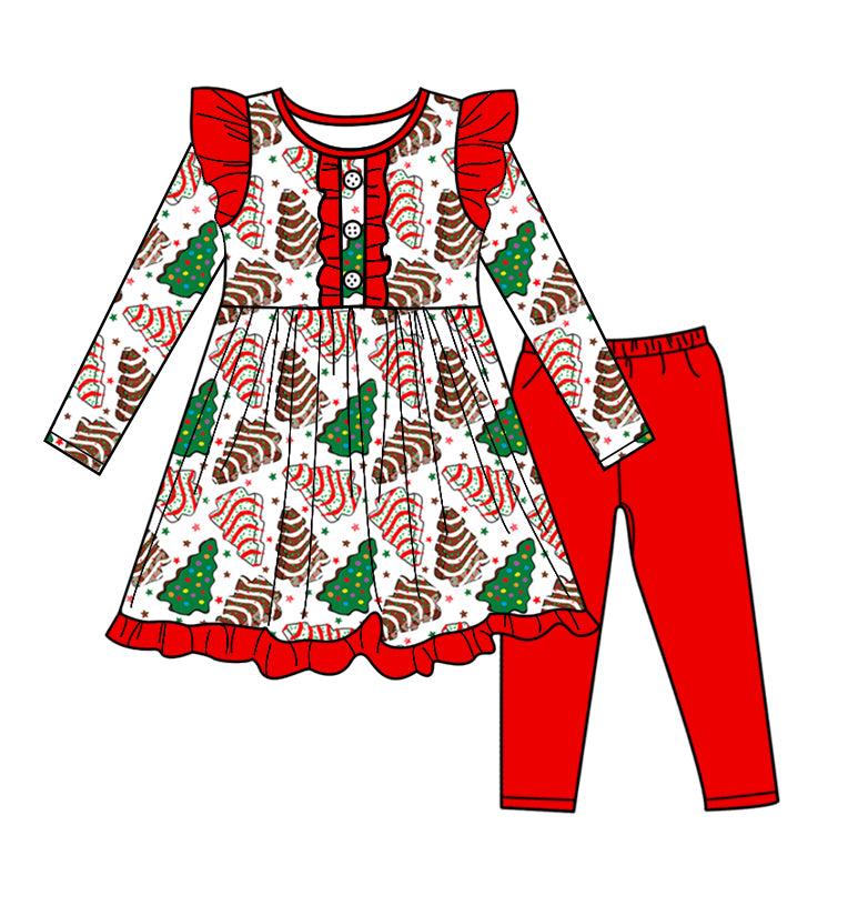 5.27 custom each style moq 5eta 4-5week Sibling Sister Christmas biscuit red girls outfits and romper match family design