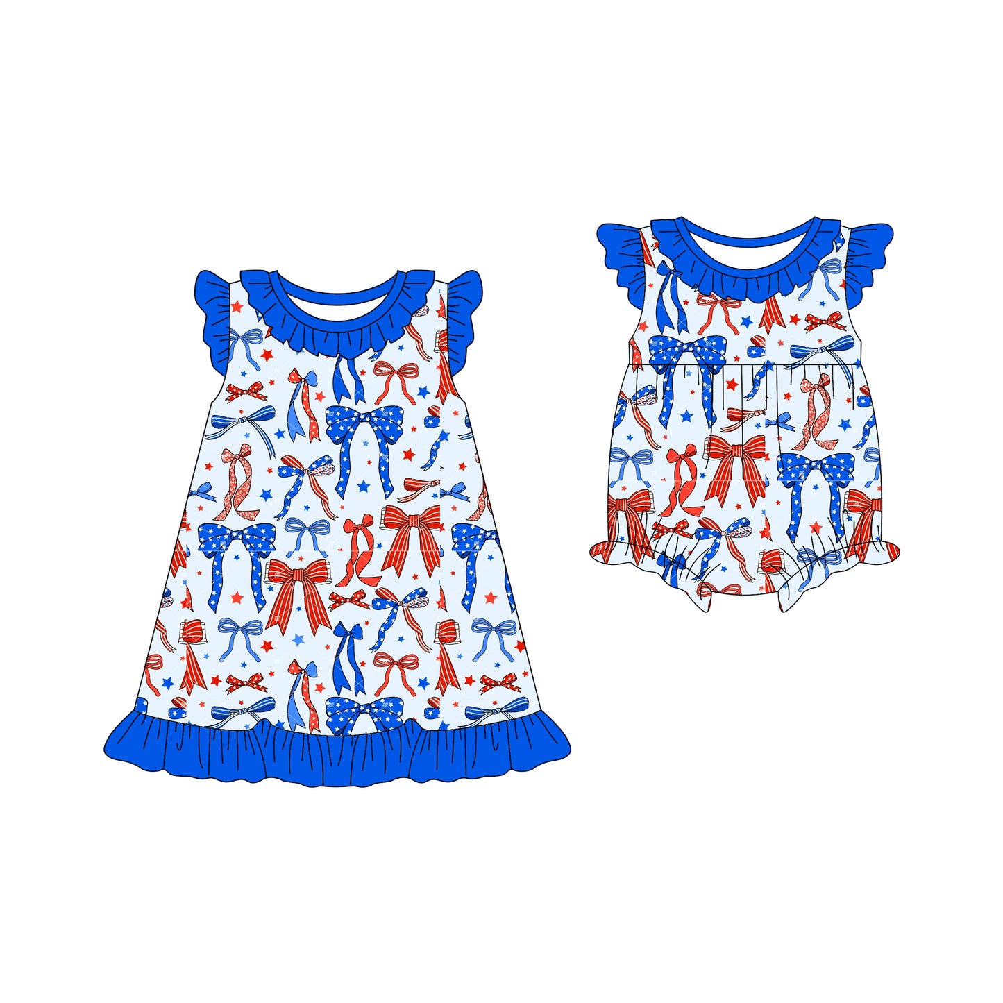25.12.13 custom each style moq 5 eta 6-8week Sibling Sister bow baby short sleeve romper and dress match design