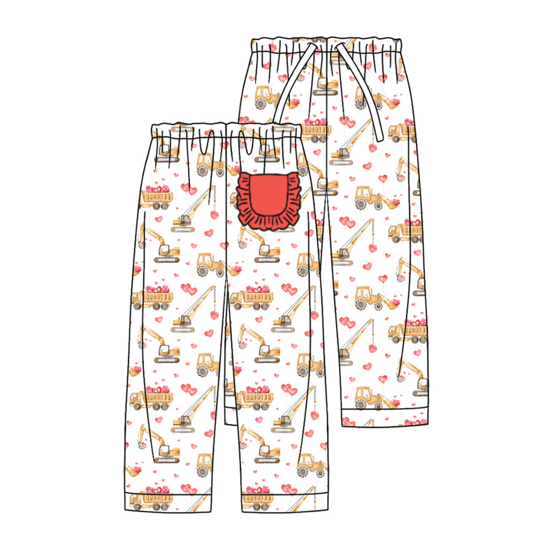 10.16 custom each style moq 5eta 4-6week adult clothes love red and white long pants adul man pants