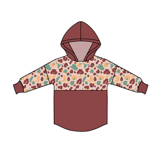 10.25 custom each style moq 5 eta 4-6week baby boys clothes leopard hooded long sleeve top