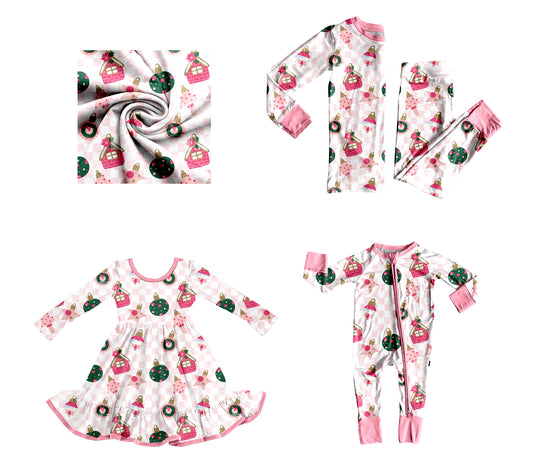 25.8.20 custom each style moq 5eta 4-6week Sibling Sisters Christmas baby girl long sleeve pants sets and dress and rompers match family design